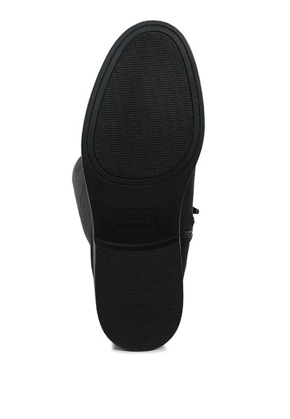Chiru Round Toe Microfiber Calf Boots - Tigbul's Variety Fashion Shop