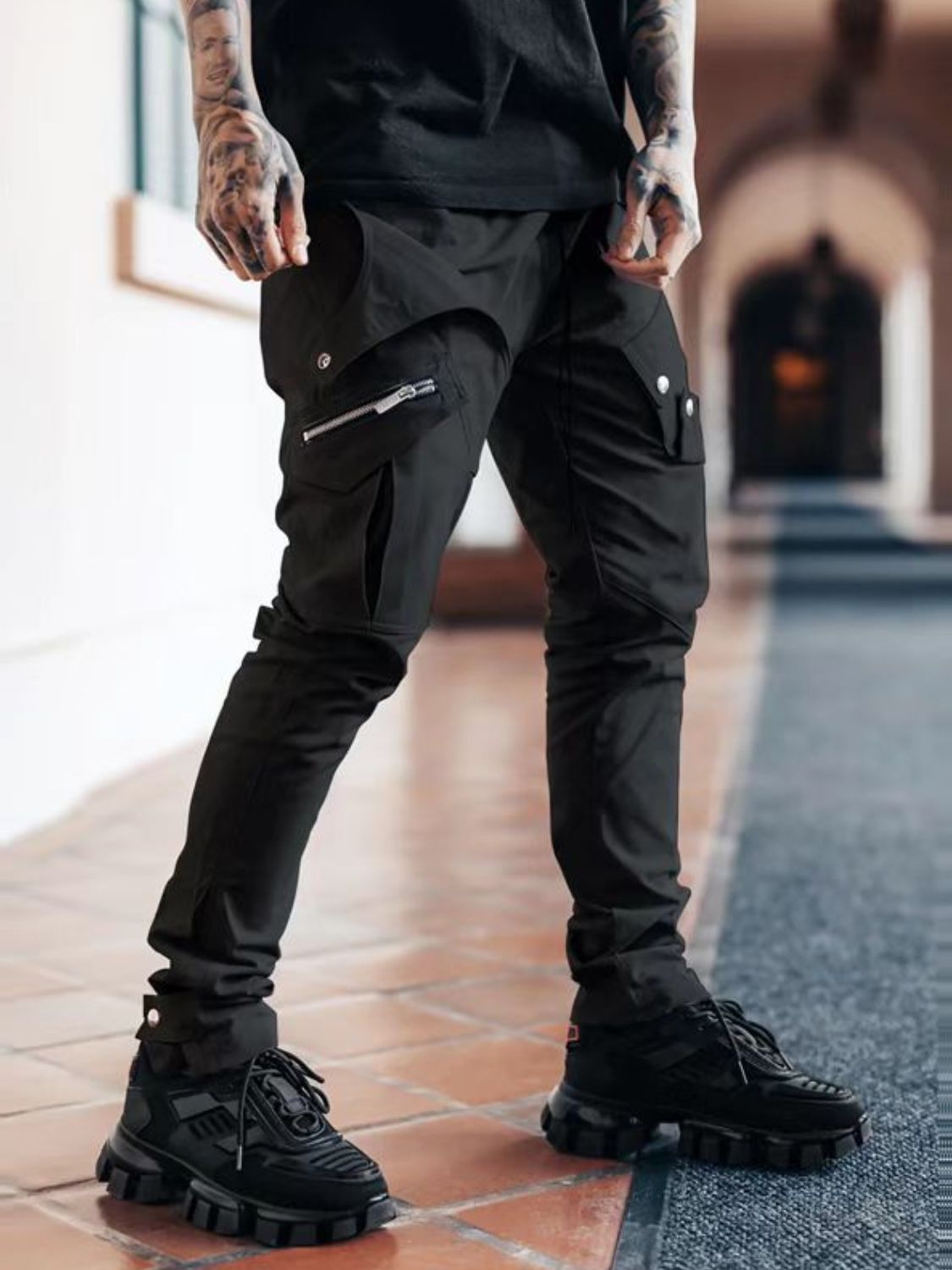 Men's Plus Size Pants with Cargo Pockets - Tigbul's Variety Fashion Shop