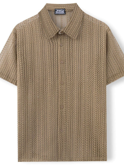 Men's Plus Size Button Down Short Sleeve Shirt - Tigbul's Variety Fashion Shop
