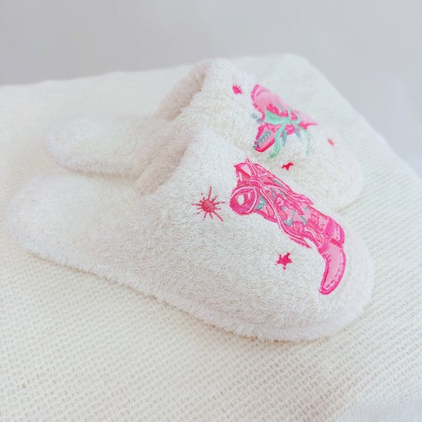 Western Whimsy Coziest Lounge Slippers - Tigbul's Variety Fashion Shop