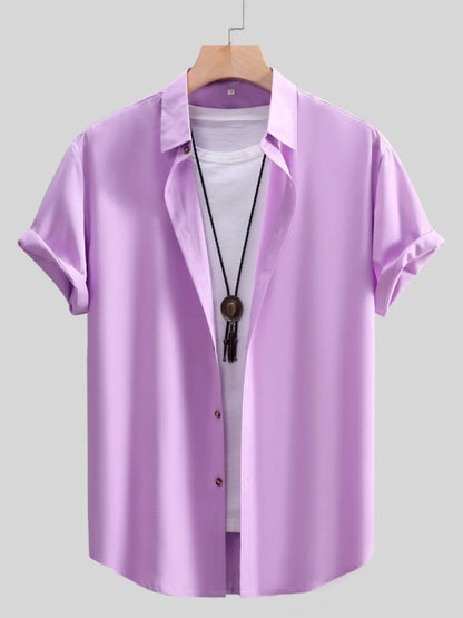 Men's Button Up Short Sleeve Shirt - Tigbul's Variety Fashion Shop