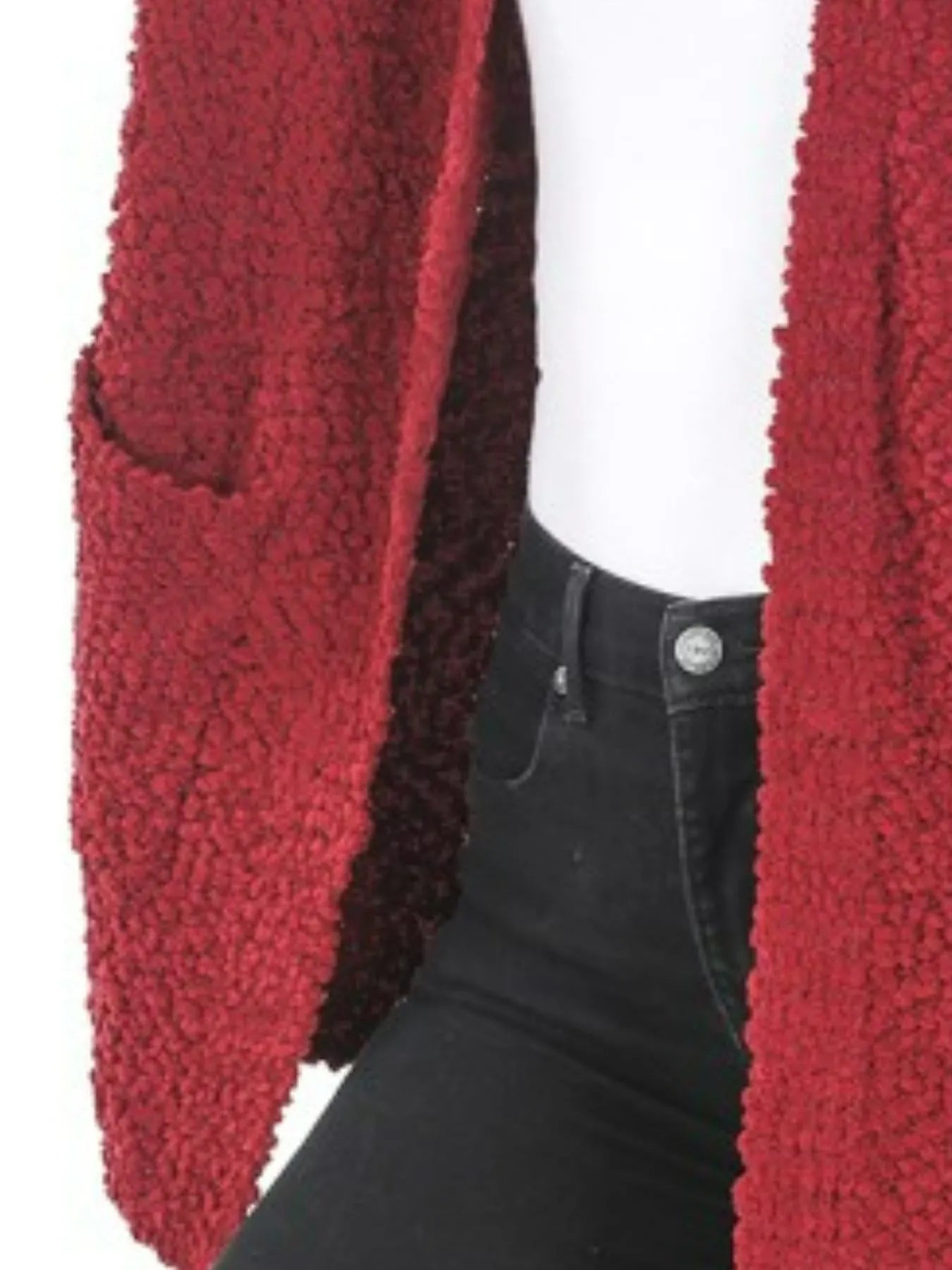 Zenana Long Sleeve Popcorn Sweater Cardigan with Pockets - Tigbul's Variety Fashion Shop