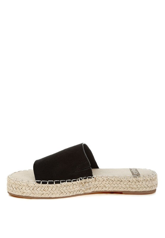 Huntra Real Soft Leather Espadrille Flatforms - Tigbul's Variety Fashion Shop
