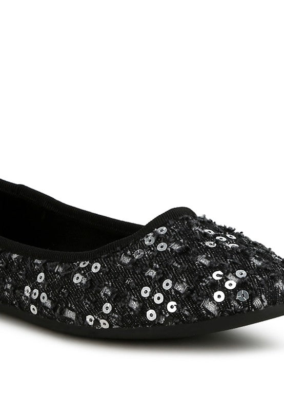 Sujet Sequin Ballet Flats - Tigbul's Variety Fashion Shop