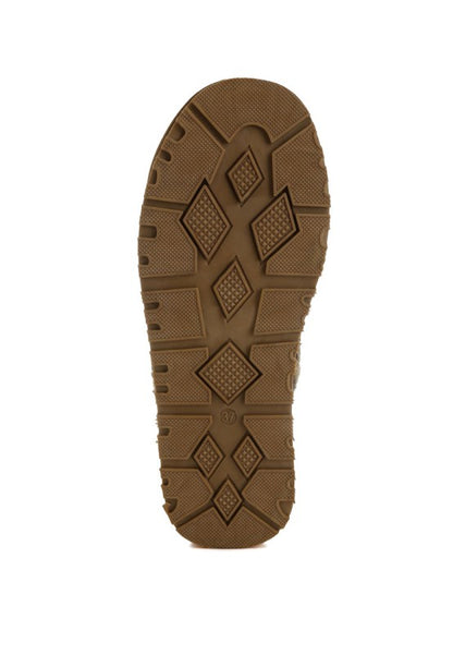 Kutchu Leopard Faux Fur Platform Classic Slingback - Tigbul's Variety Fashion Shop