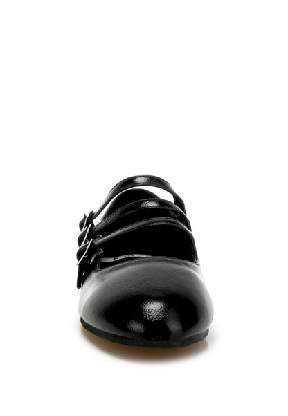 Macarina Triple Strap Mary Jane Ballerinas - Tigbul's Variety Fashion Shop