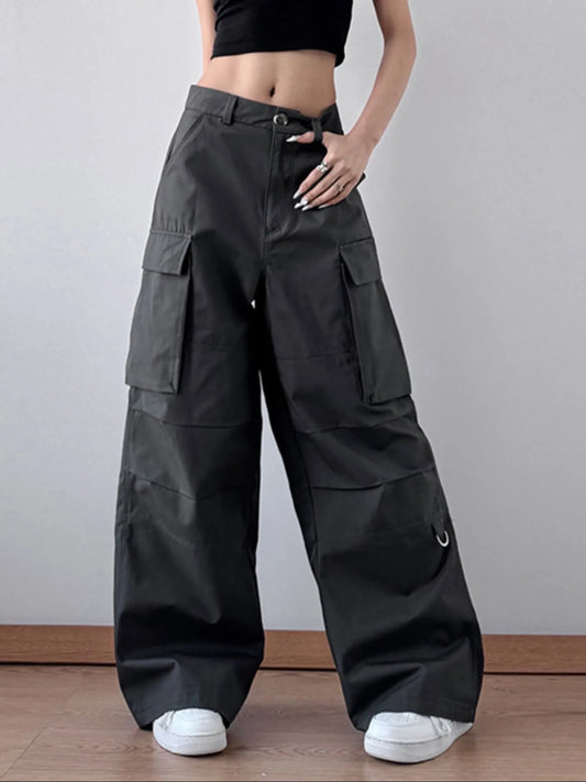 Oversized Cargo Wide Leg Pants - Tigbul's Variety Fashion Shop