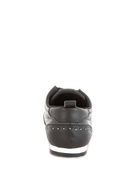 Odaya Studded Real Soft Leather Sneakers - Tigbul's Variety Fashion Shop