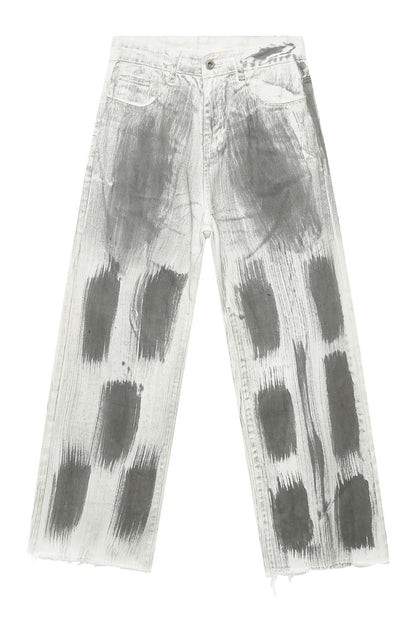 Men's Contrast Loose Jeans - Tigbul's Variety Fashion Shop