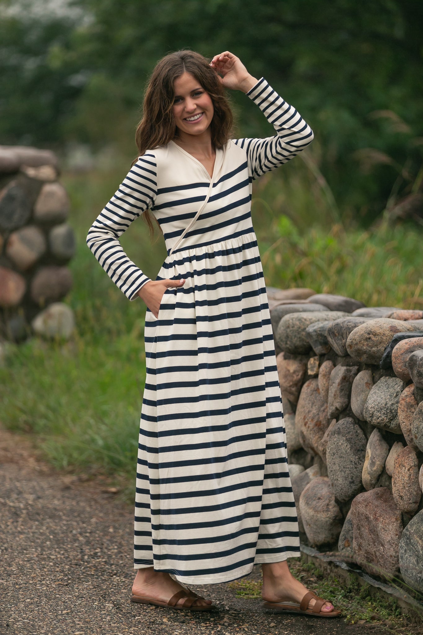 Celeste Striped Knit Maxi Dress - FINAL SALE
