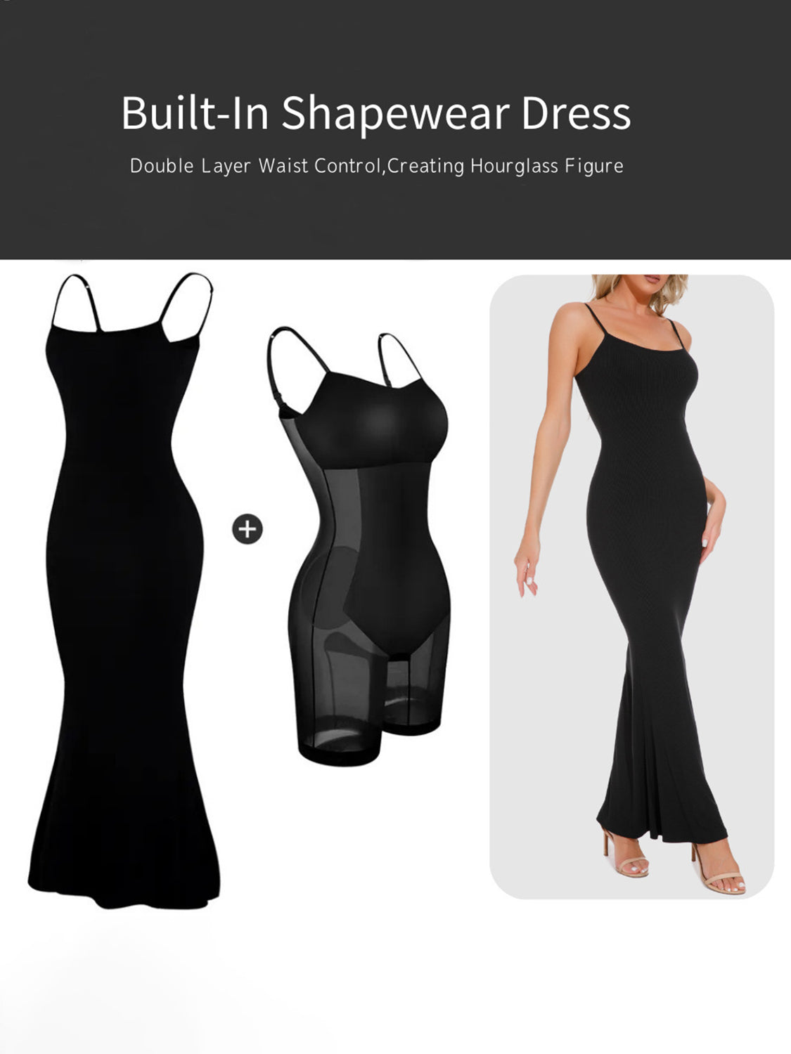 Built-In Shapewear Sleeveless Maxi Dress - Tigbul's Variety Fashion Shop