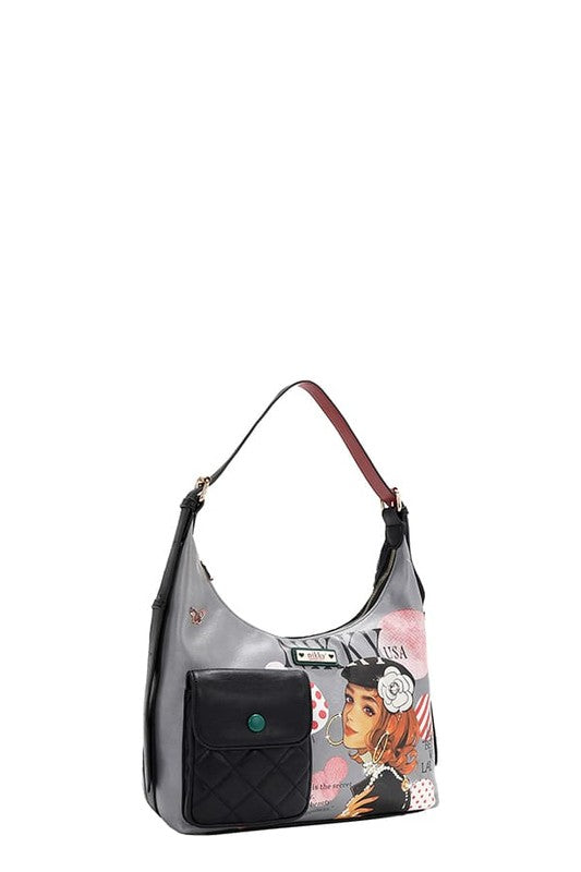 Nicole Lee USA Adjustable Strap Shoulder Bag - Tigbul's Variety Fashion Shop