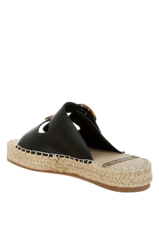 Palala Genuine Soft Leather Square Toe Espadrilles - Tigbul's Variety Fashion Shop