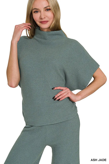 Zenana Mock Neck Top and Pants Sweater Set - Tigbul's Variety Fashion Shop