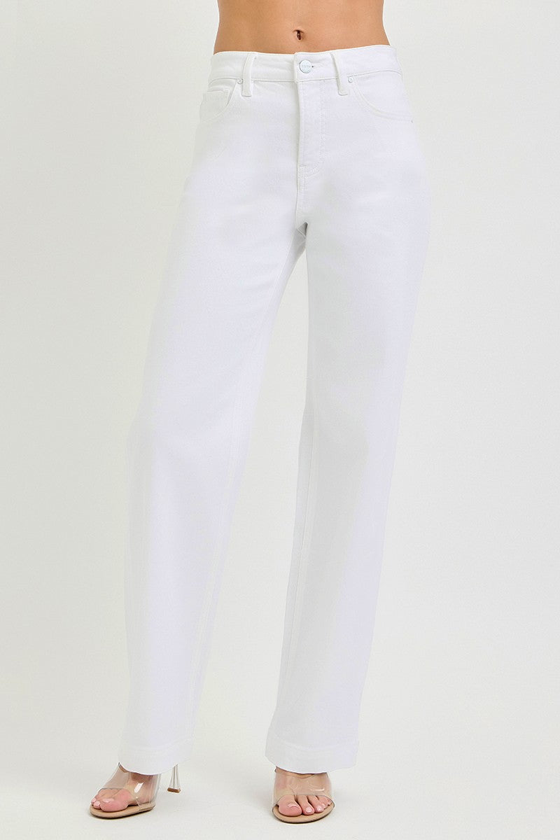 RISEN Full Size High Rise Wide Baggy Pants Plus Size - Tigbul's Variety Fashion Shop