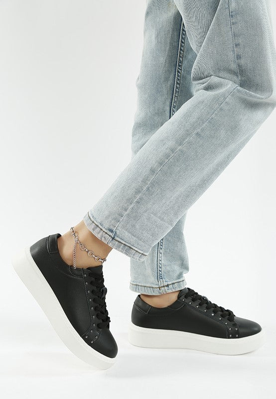 Strider Studs Embellished Chunky Sneakers - Tigbul's Variety Fashion Shop