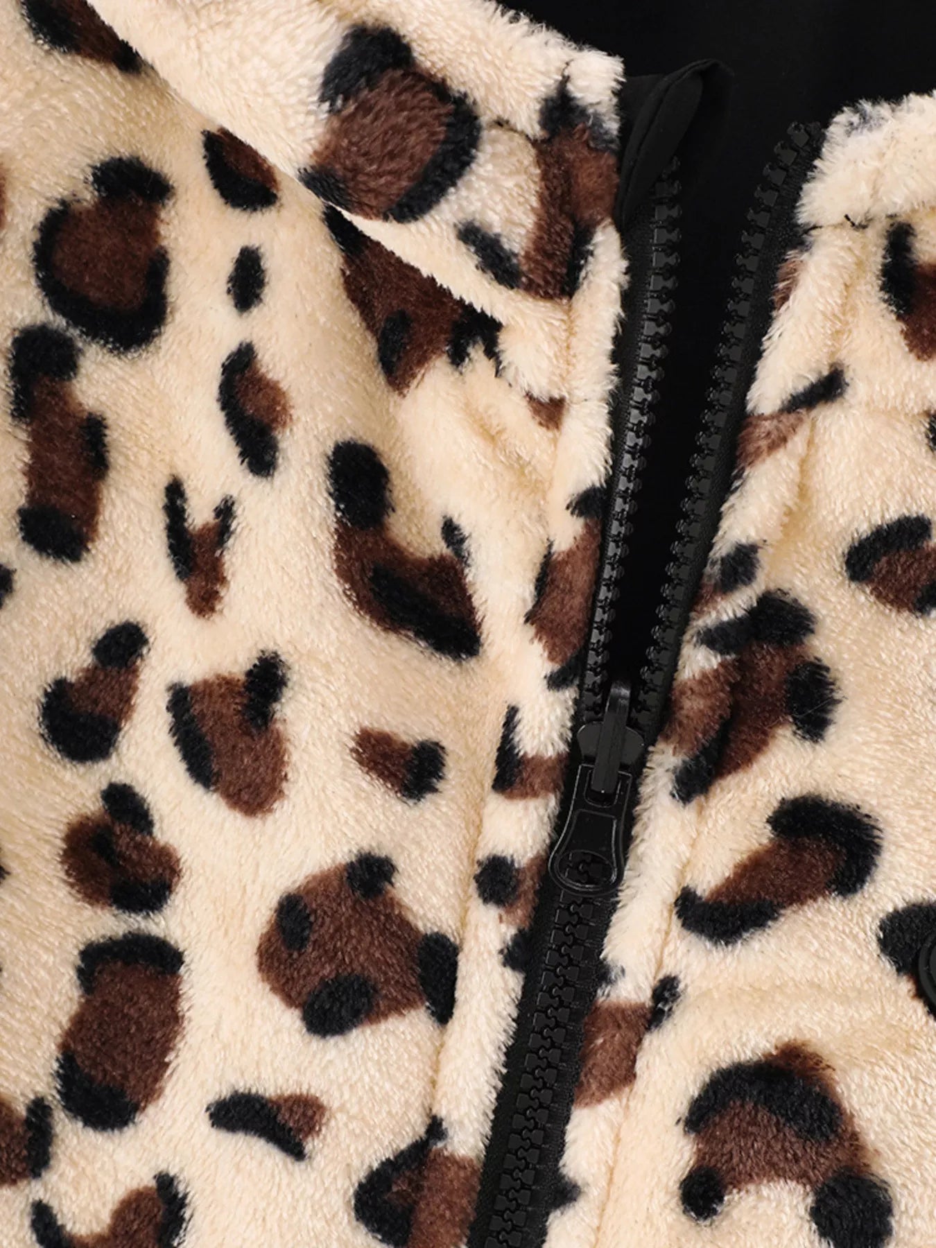 Children's Hooded Leopard Lined Warm Jacket - Tigbul's Variety Fashion Shop