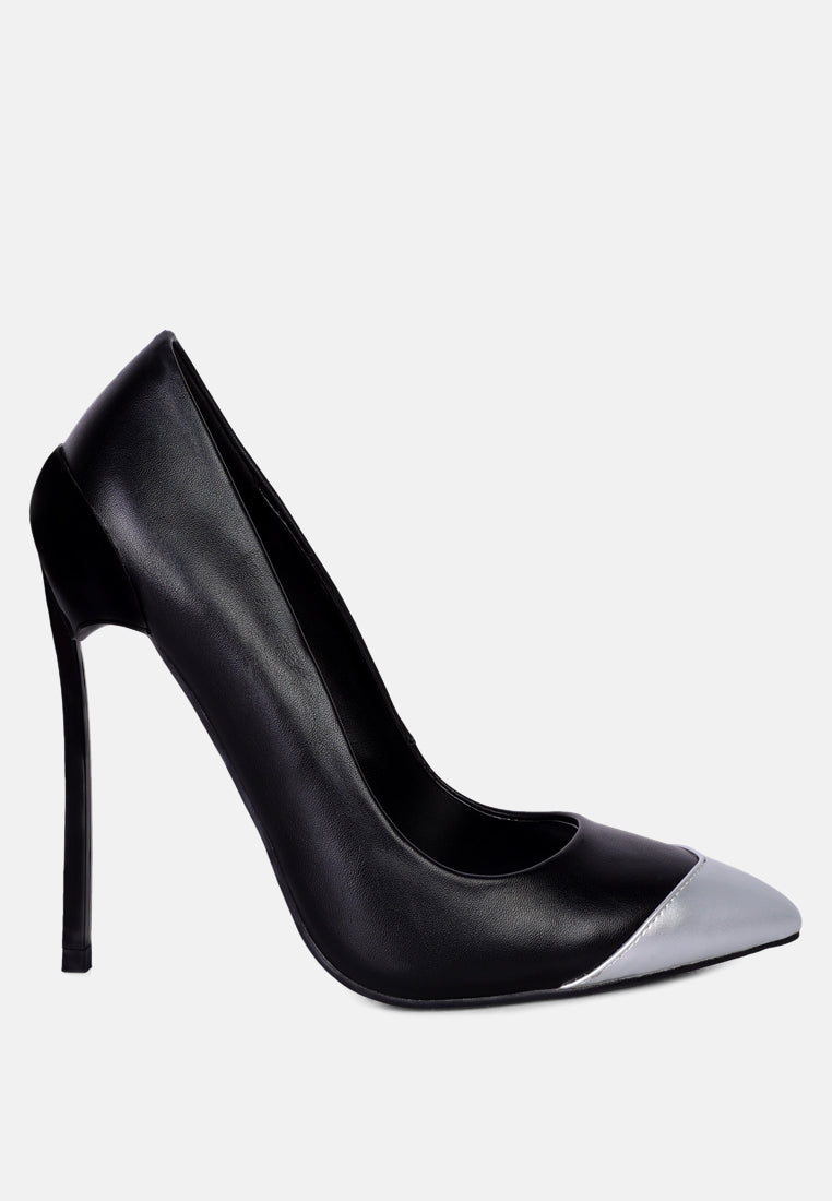 Cidra Silver Dip Stiletto Heels - Tigbul's Variety Fashion Shop