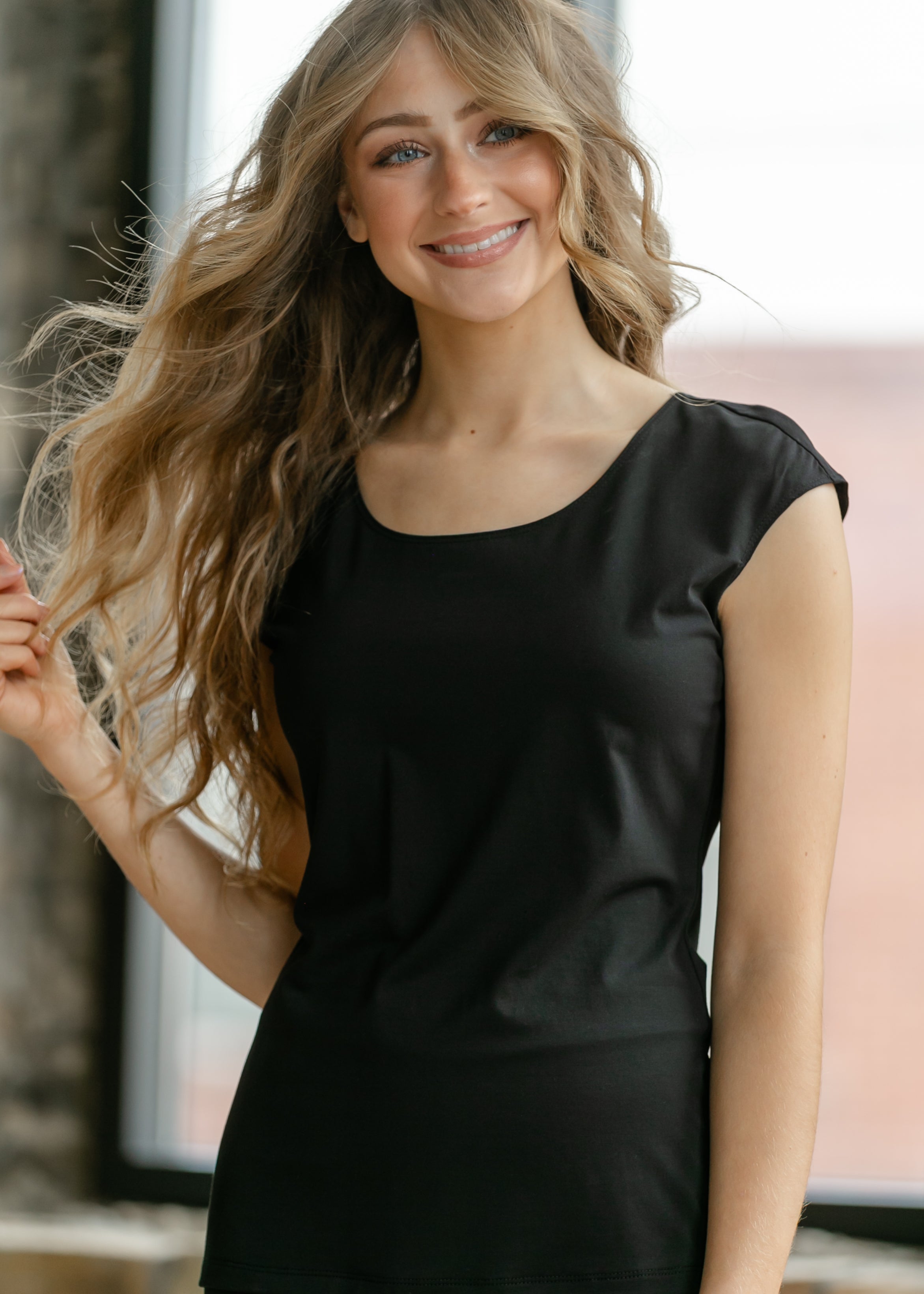 Classic Black Cap Sleeve Tank - Tigbul's Variety Fashion Shop