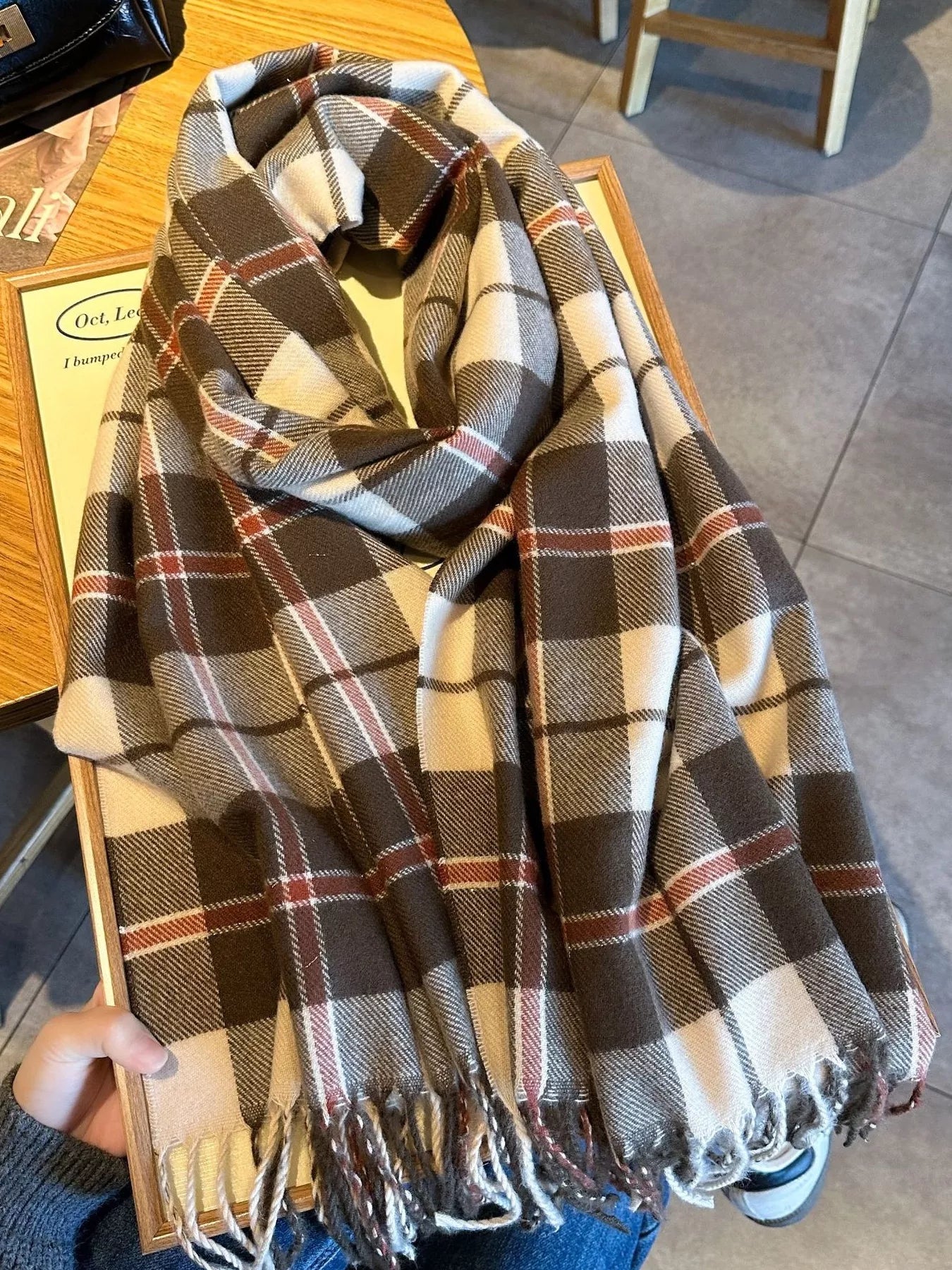 Classic Plaid Fringe Scarf - Tigbul's Variety Fashion Shop