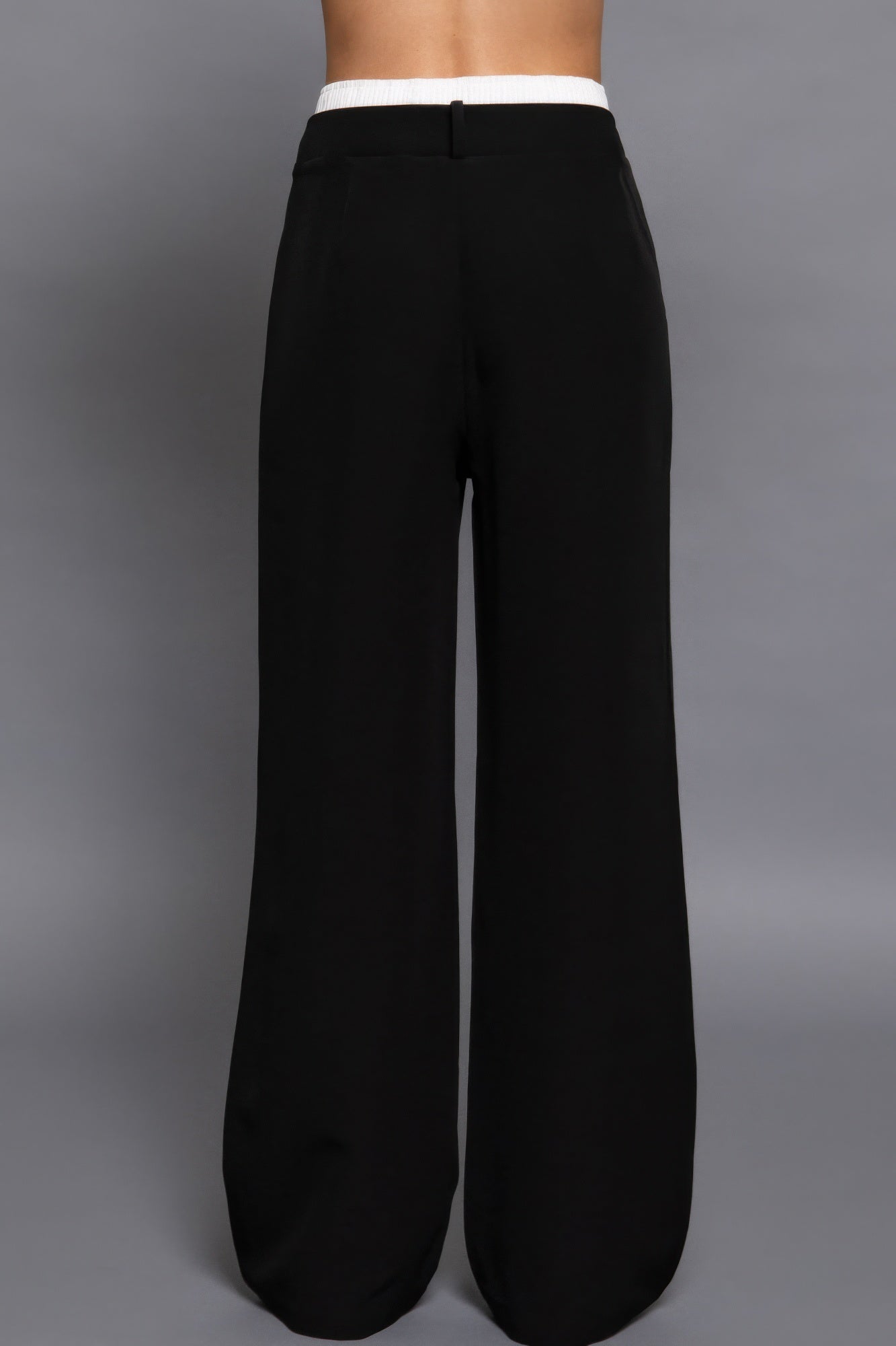 Contrast Waist Boxer Straight Long Pants - Tigbul's Variety Fashion Shop