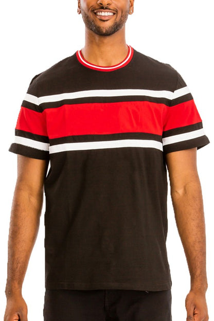 COTTON THREE STRIPE TSHIRT - Tigbul's Variety Fashion Shop