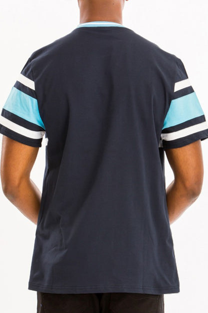 COTTON THREE STRIPE TSHIRT - Tigbul's Variety Fashion Shop