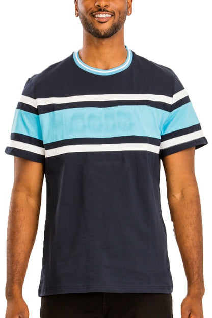 COTTON THREE STRIPE TSHIRT - Tigbul's Variety Fashion Shop