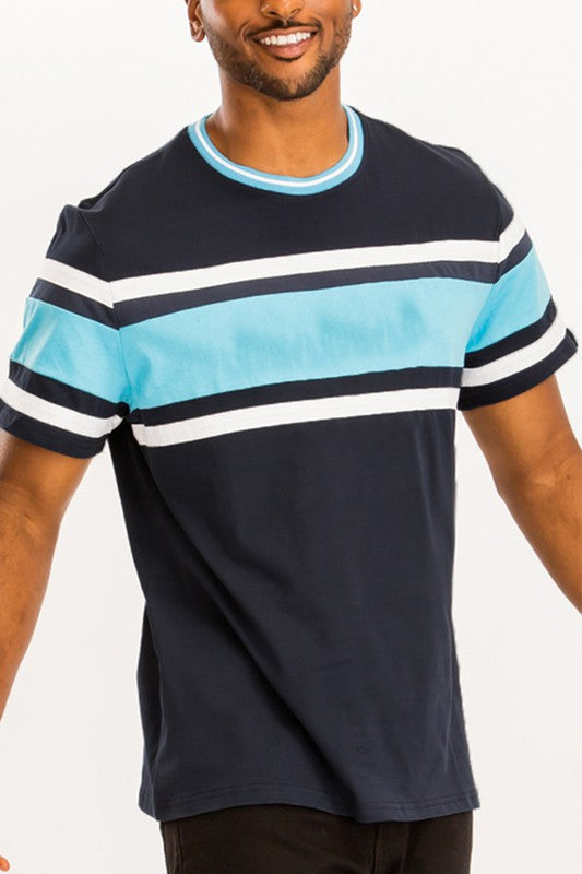 COTTON THREE STRIPE TSHIRT - Tigbul's Variety Fashion Shop