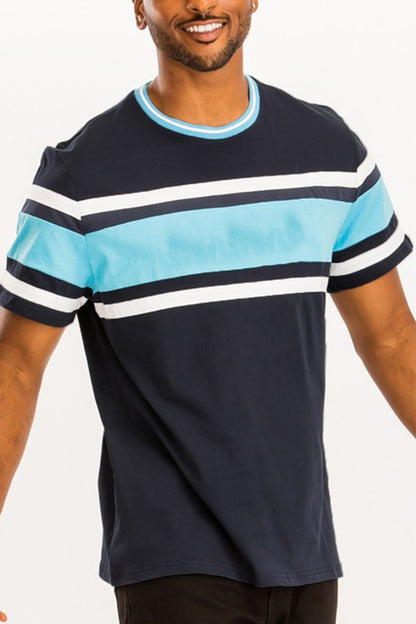 COTTON THREE STRIPE TSHIRT - Tigbul's Variety Fashion Shop