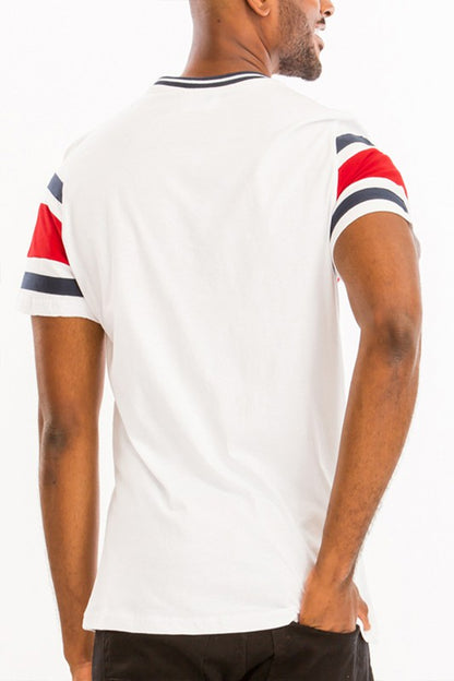 COTTON THREE STRIPE TSHIRT - Tigbul's Variety Fashion Shop