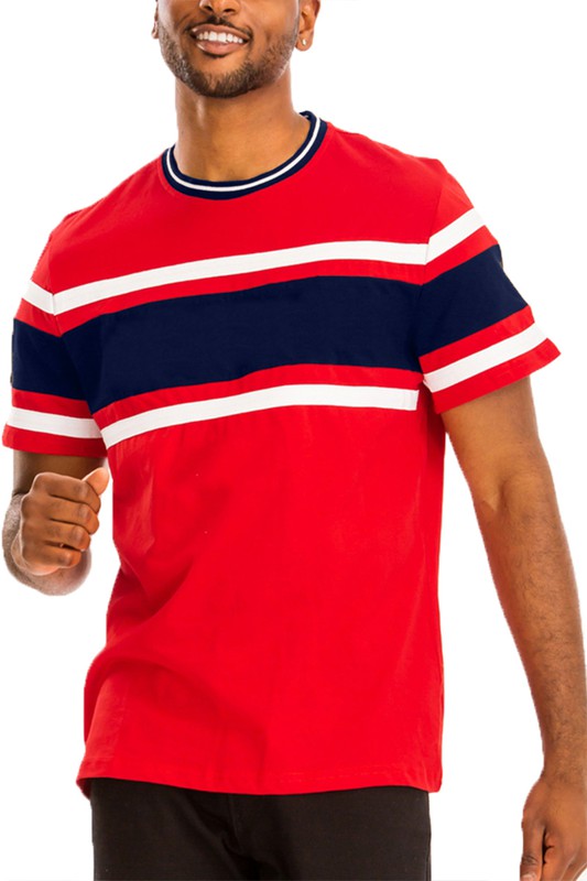 COTTON THREE STRIPE TSHIRT - Tigbul's Variety Fashion Shop