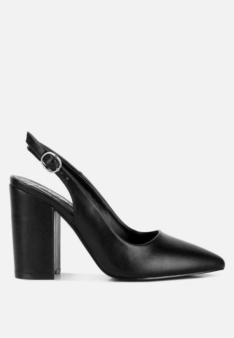 Creidne Block Heel Pointed Toe Sandals - Tigbul's Variety Fashion Shop