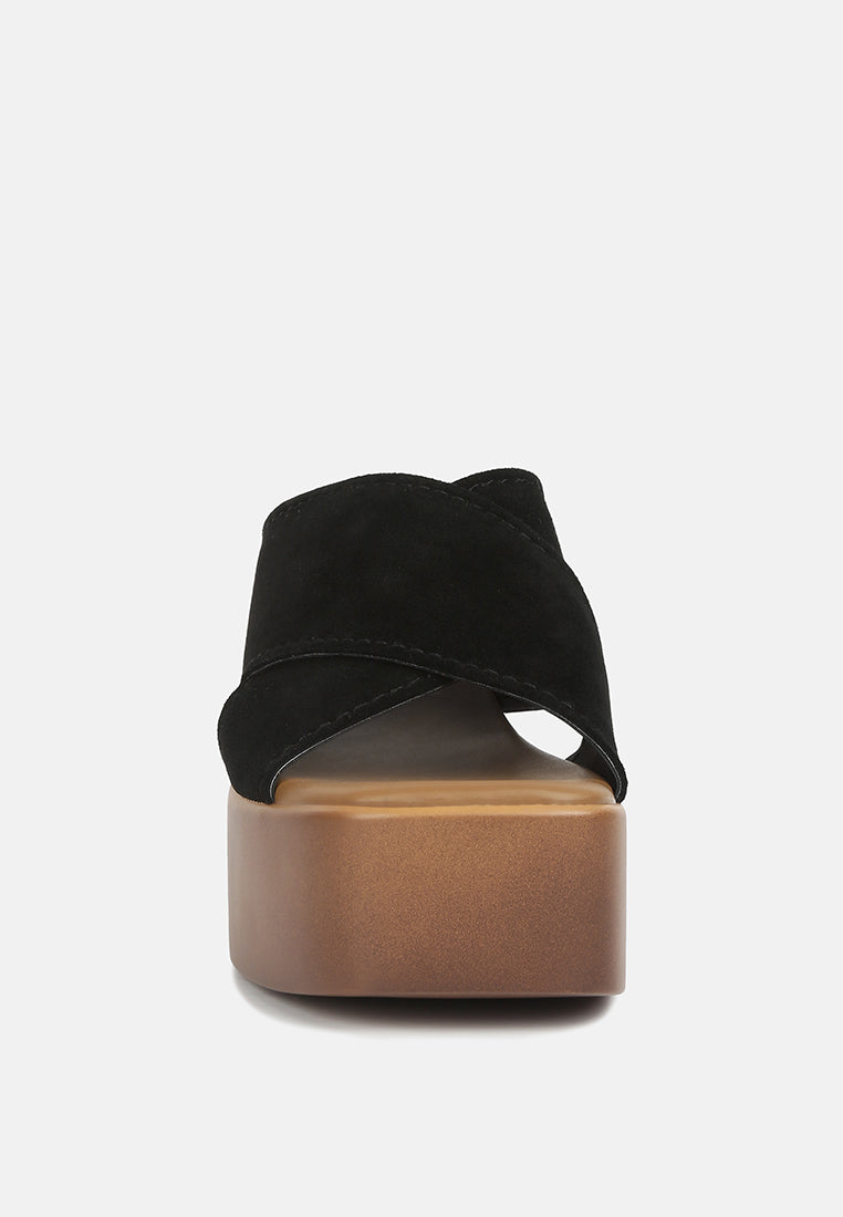 Matrix Criss Cross Strap Block Heel Sandals - Tigbul's Variety Fashion Shop