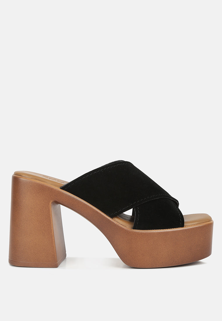 Matrix Criss Cross Strap Block Heel Sandals - Tigbul's Variety Fashion Shop
