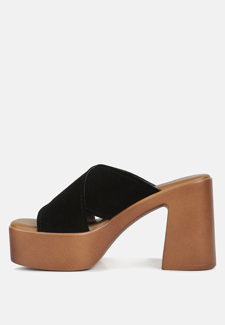 Matrix Criss Cross Strap Block Heel Sandals - Tigbul's Variety Fashion Shop