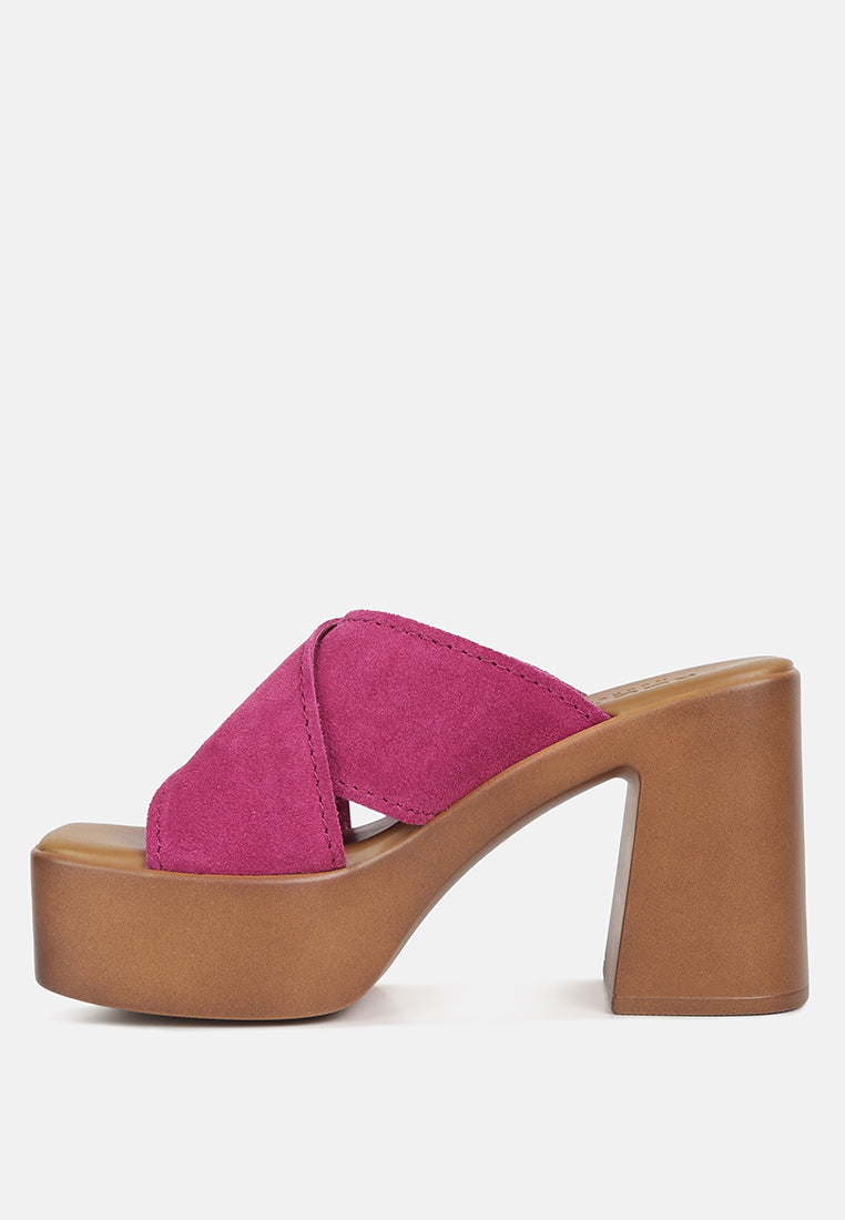 Matrix Criss Cross Strap Block Heel Sandals - Tigbul's Variety Fashion Shop