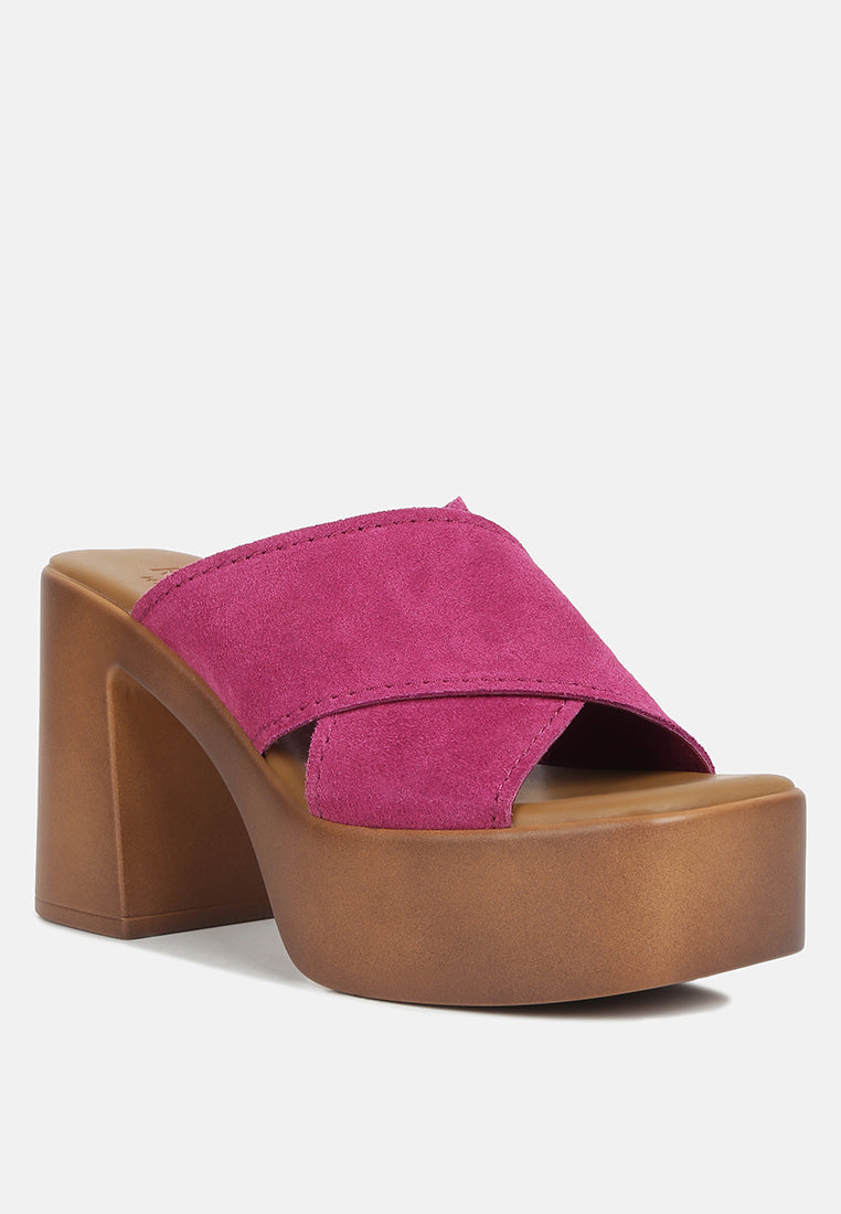 Matrix Criss Cross Strap Block Heel Sandals - Tigbul's Variety Fashion Shop