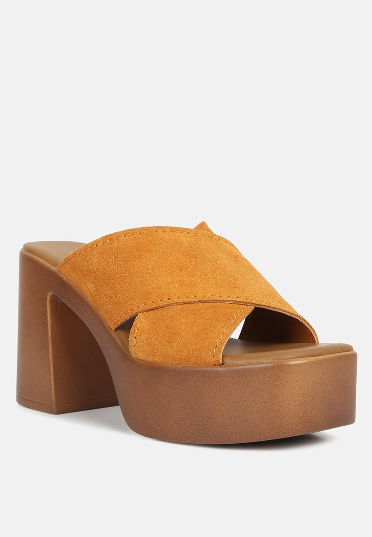 Matrix Criss Cross Strap Block Heel Sandals - Tigbul's Variety Fashion Shop