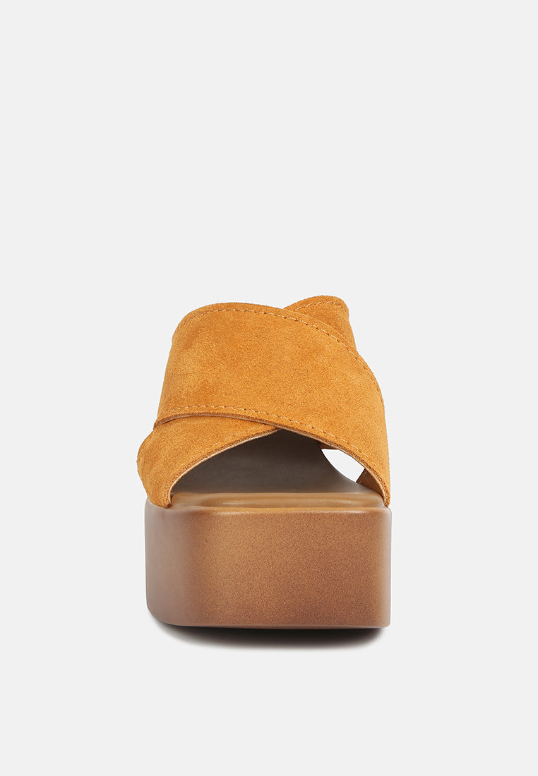 Matrix Criss Cross Strap Block Heel Sandals - Tigbul's Variety Fashion Shop