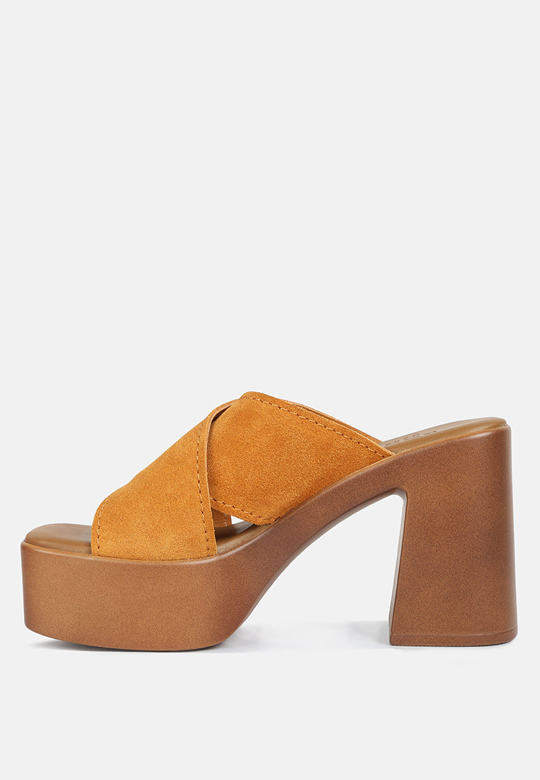 Matrix Criss Cross Strap Block Heel Sandals - Tigbul's Variety Fashion Shop