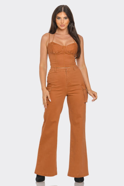 Crop Jacket 3pcs Set - Tigbul's Variety Fashion Shop