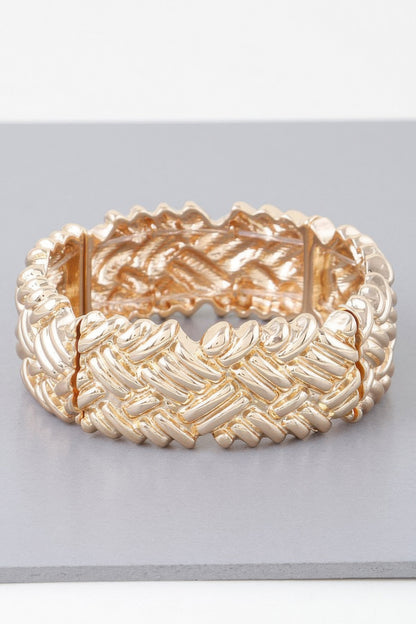 Cross Hatch Cuff Bracelet - Tigbul's Variety Fashion Shop