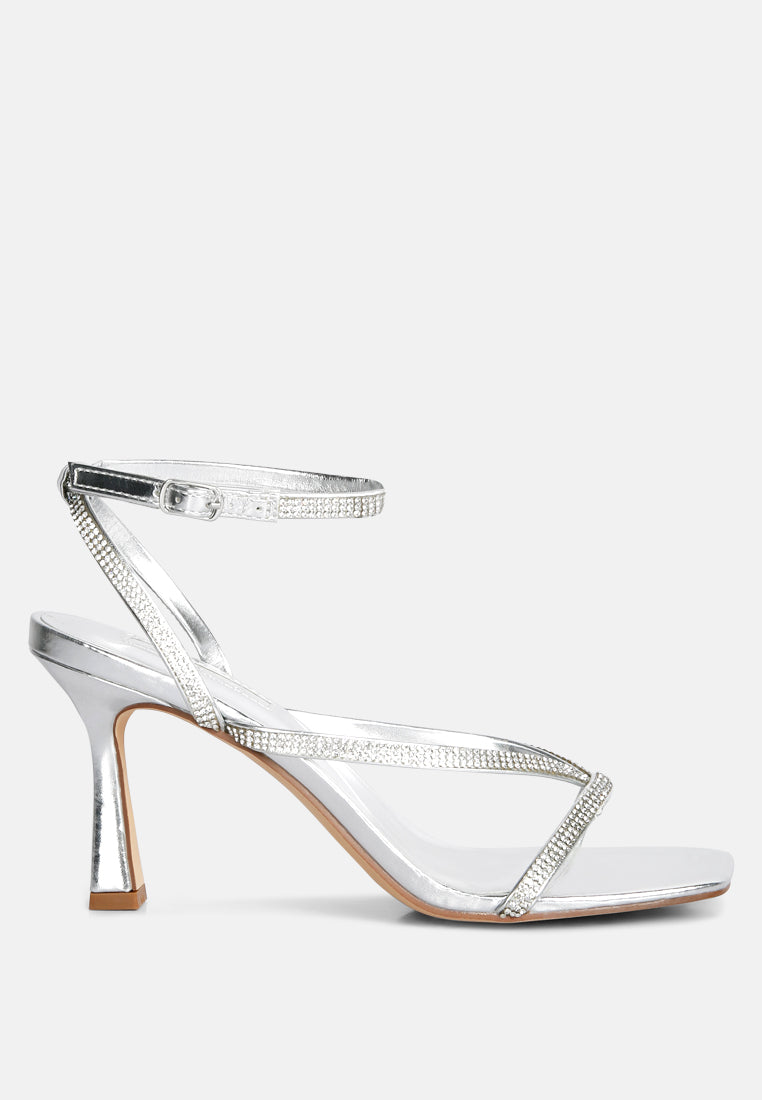 Crush It Diamante Mid Heel Sandal - Tigbul's Variety Fashion Shop