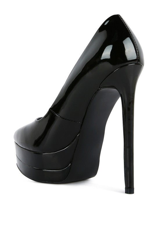 Cuddles Patent Pu High Heeled Sandals - Tigbul's Variety Fashion Shop