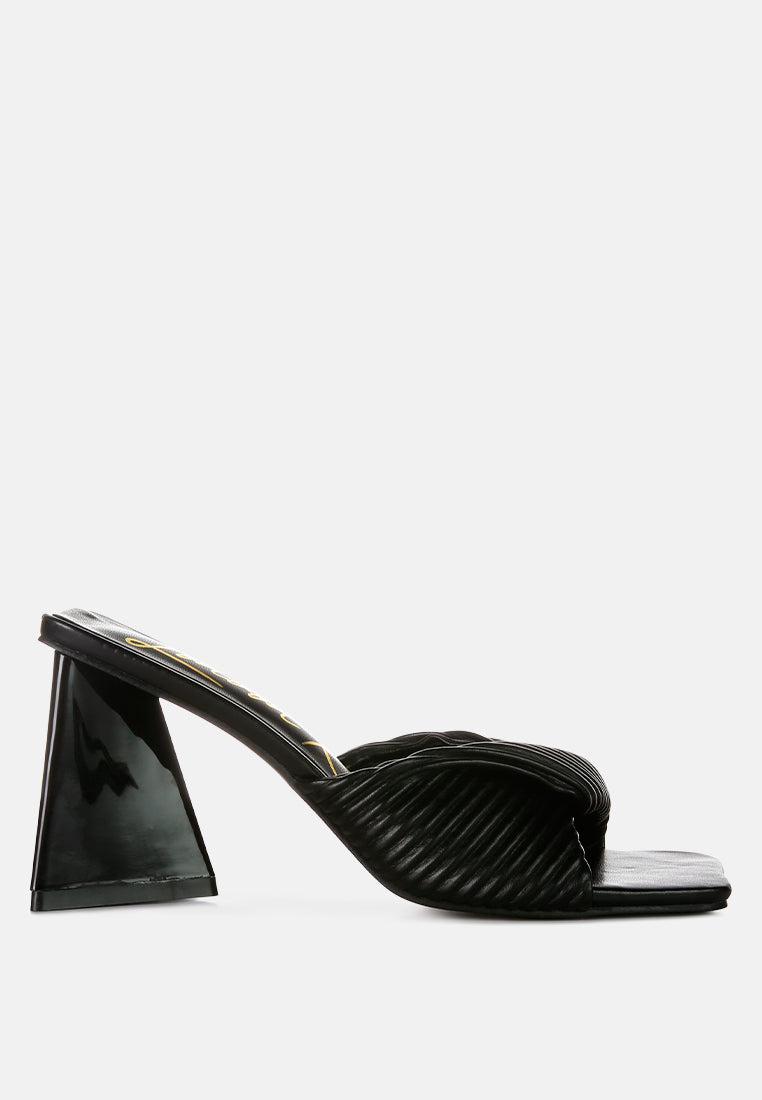 Cupid Kiss Pleated Twist Strap Sandals - Tigbul's Variety Fashion Shop