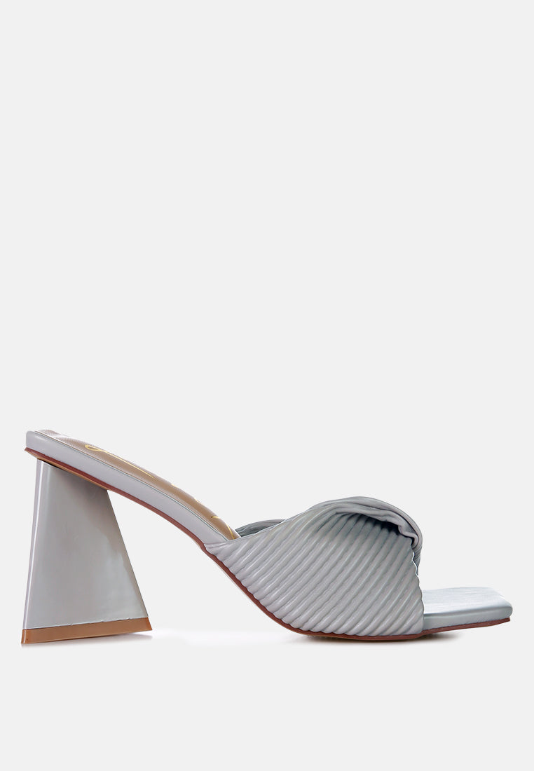 Cupid Kiss Pleated Twist Strap Sandals - Tigbul's Variety Fashion Shop