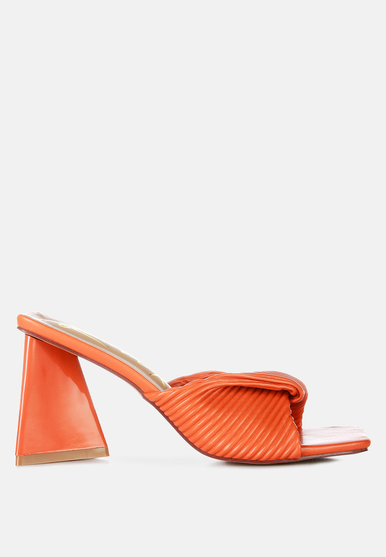 Cupid Kiss Pleated Twist Strap Sandals - Tigbul's Variety Fashion Shop