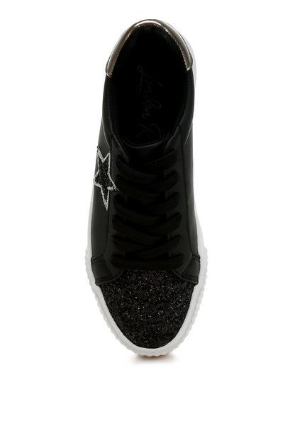 Merida Glitter Patch Chunky Sneakers - Tigbul's Variety Fashion Shop