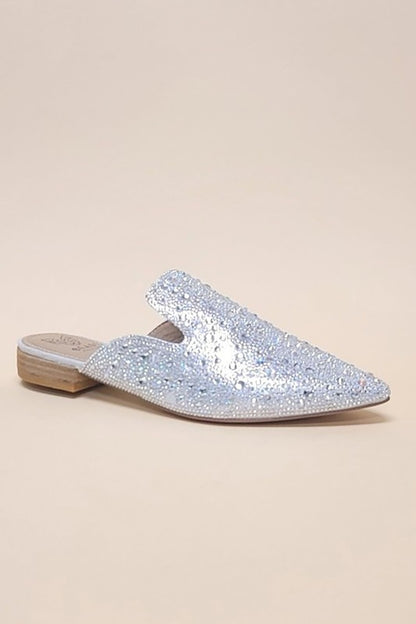 GEM-39 - POINTED TOE SLIP ON MULE FLATS - Tigbuls Variety Fashion